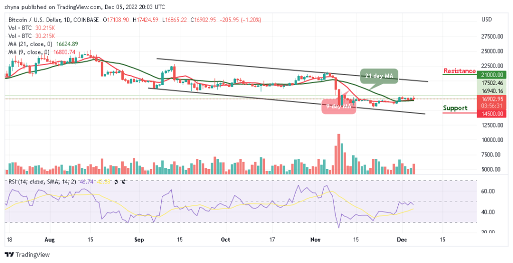 Bitcoin Price Prediction for Today, December 5: BTC/USD Stumbles Again After Touching $17,424