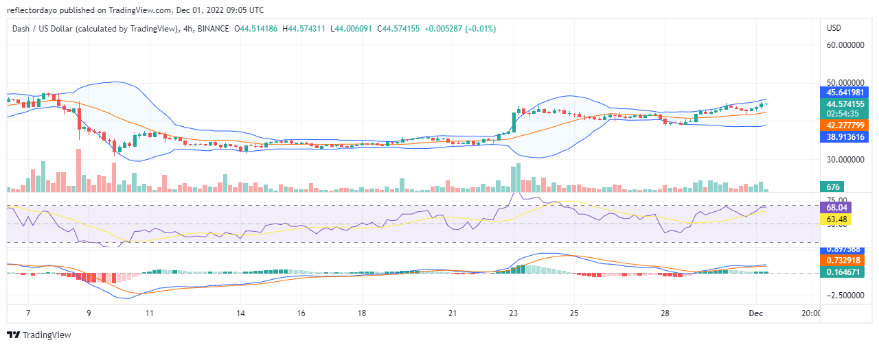 Dash Price Prediction for Today, December 1: DASH/USD Back at $45 Price Level