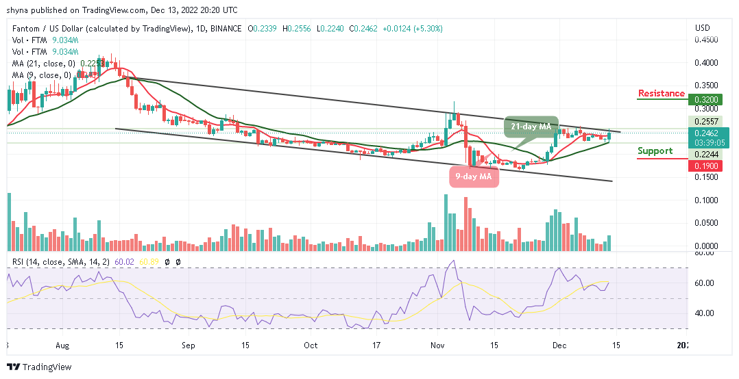 Fantom Price Prediction for Today, December 13: FTM/USD Push for a Breakout above $0.240 Level
