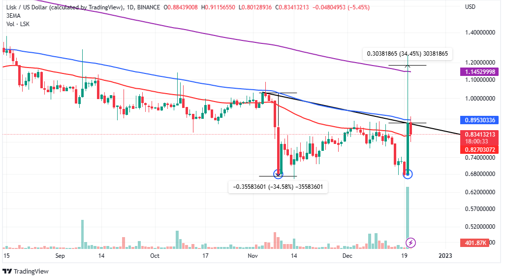 LSK/USD daily chart