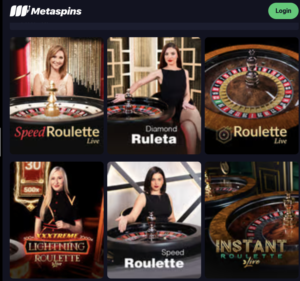 Metaspins Live bitcoin roulette casino
