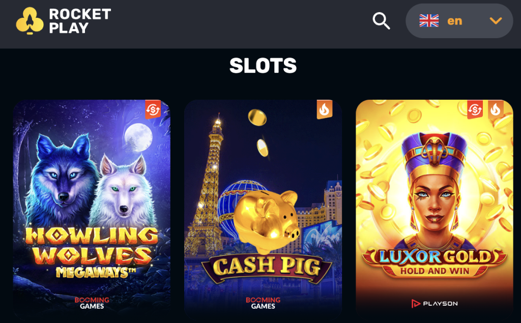 Slots Available on RocketPlay