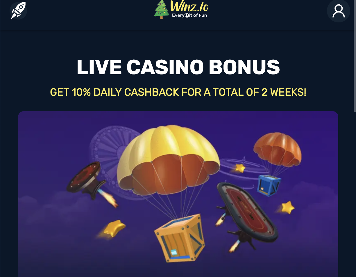 Winz.io Live Games Bonus