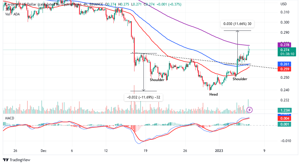 Cardano price hits pause at $0.278