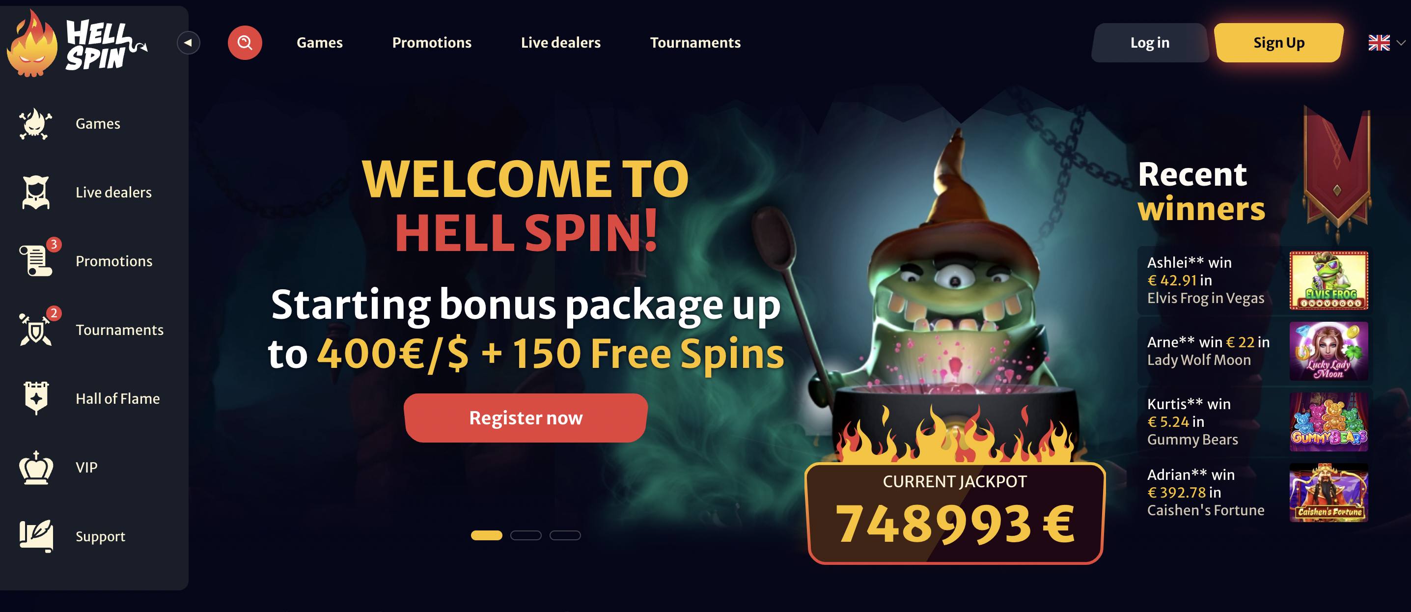 Hell Spin tether casino
