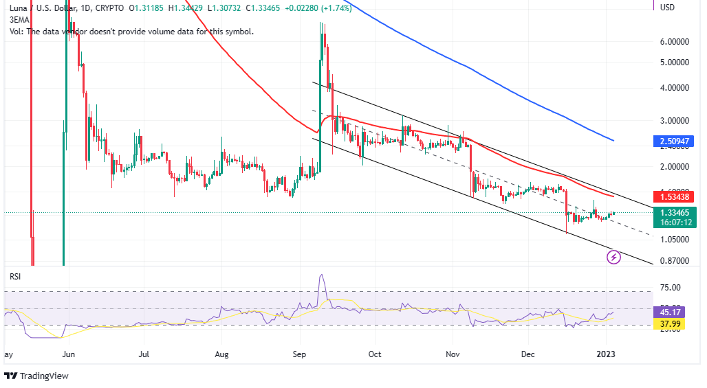 LUNA/USD daily chart