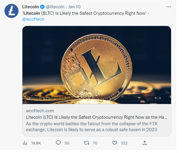 Litecoin is likely the safest investment