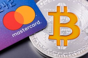 prepaid crypto card, mastercard bitcion logos