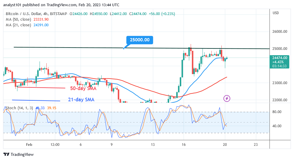 Bitcoin Price Prediction for Today, February 20: BTC Price Holds Steady as It Challenges the $25K Mark