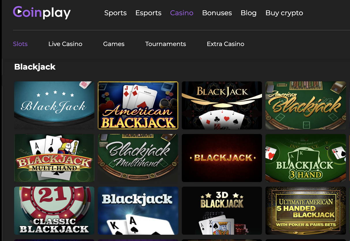 Coinplay blackjack