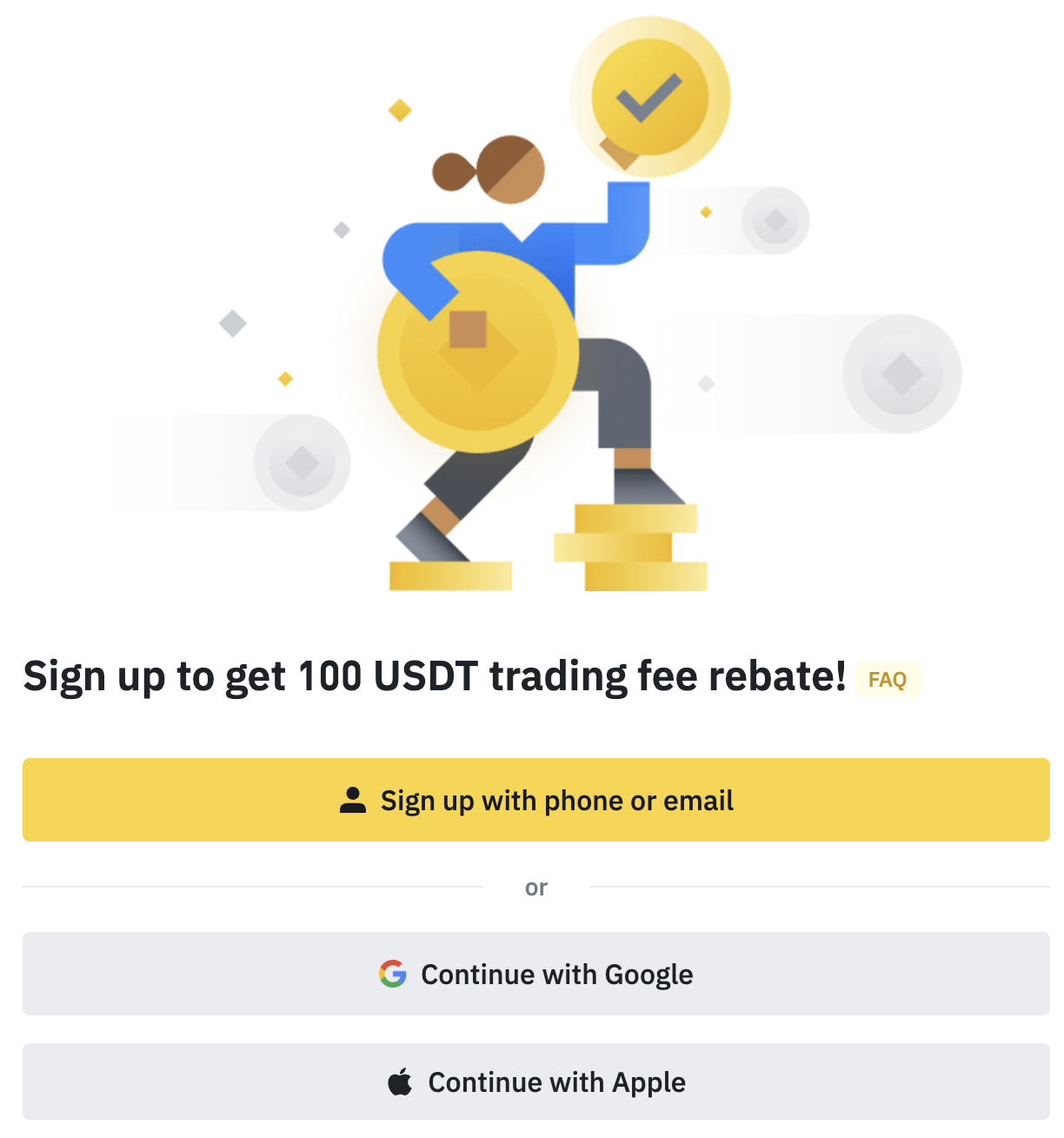 SIgn up on Binance