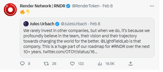 Render Token may continue to rise