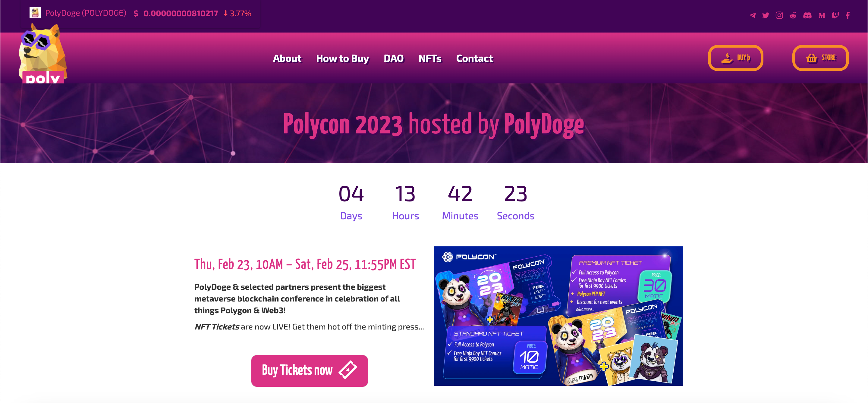 PolyDoge ဝဘ်ဆိုဒ်