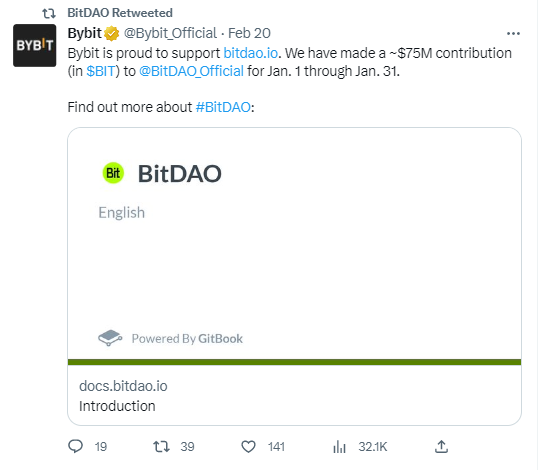 BitDAO collaborations and advancements
