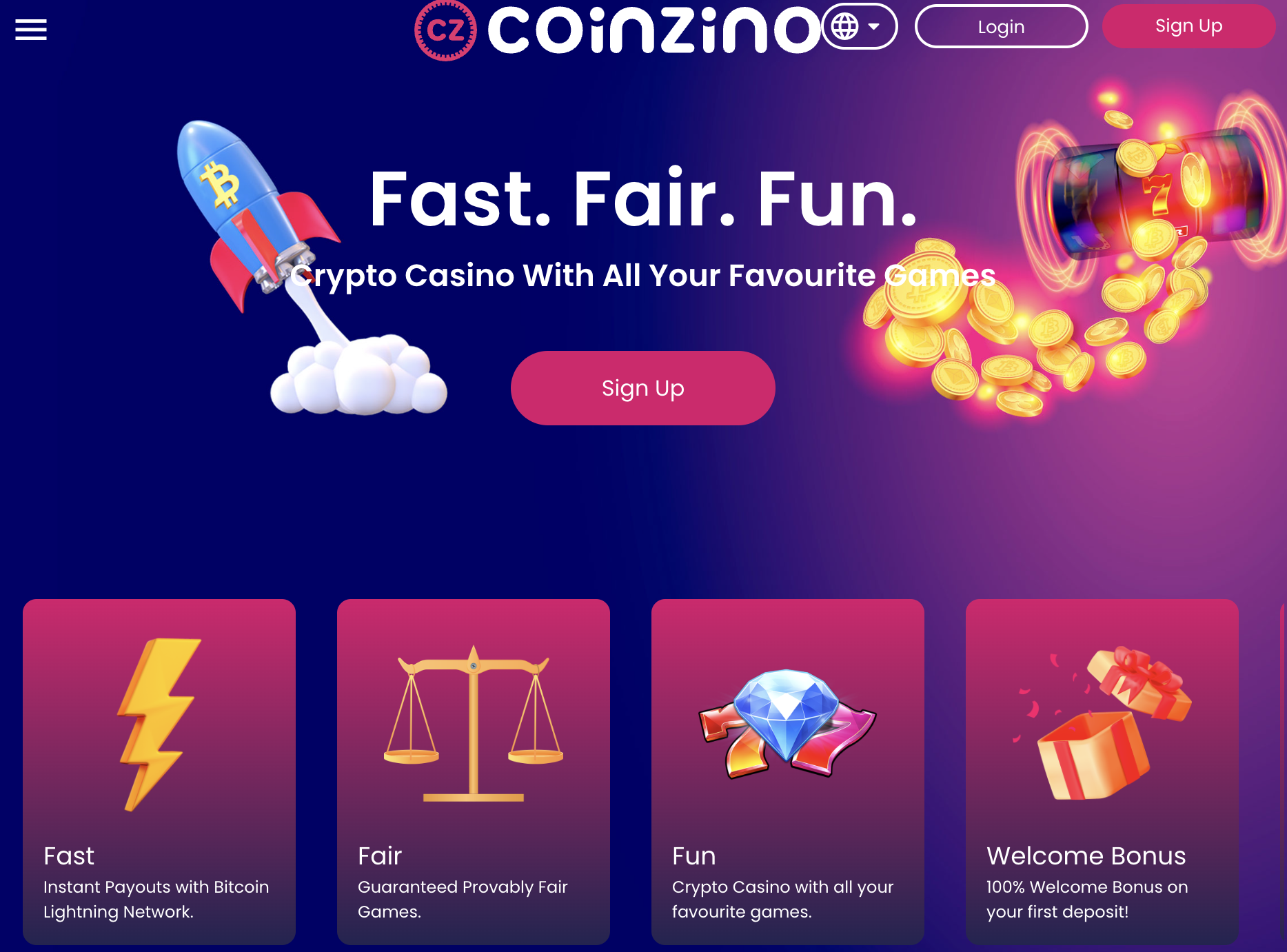 What is Coinzino Casino - At a Glance