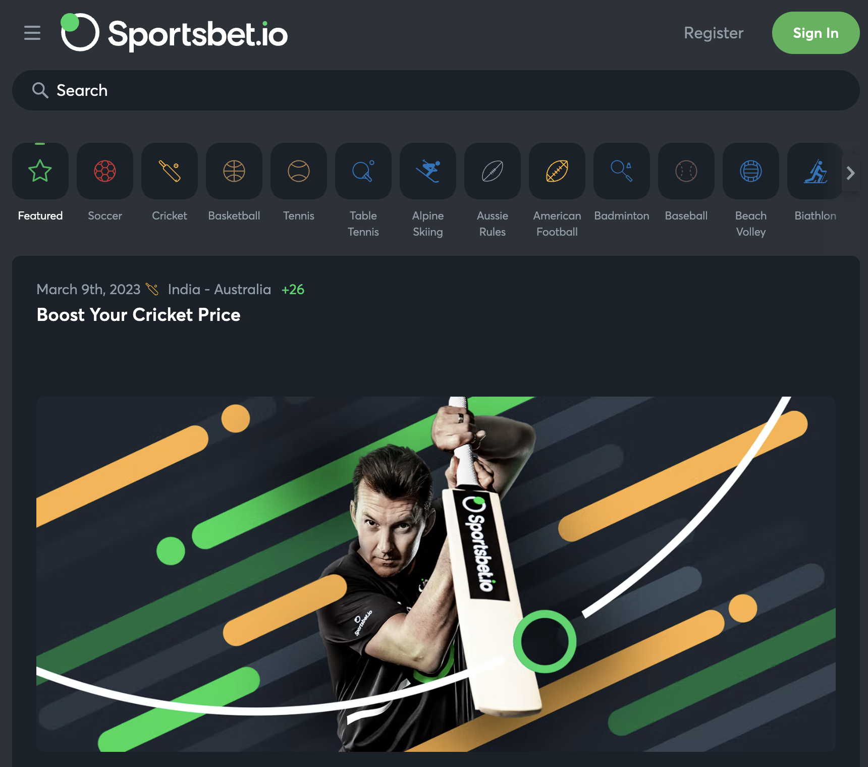 Check out Sportsbet.io