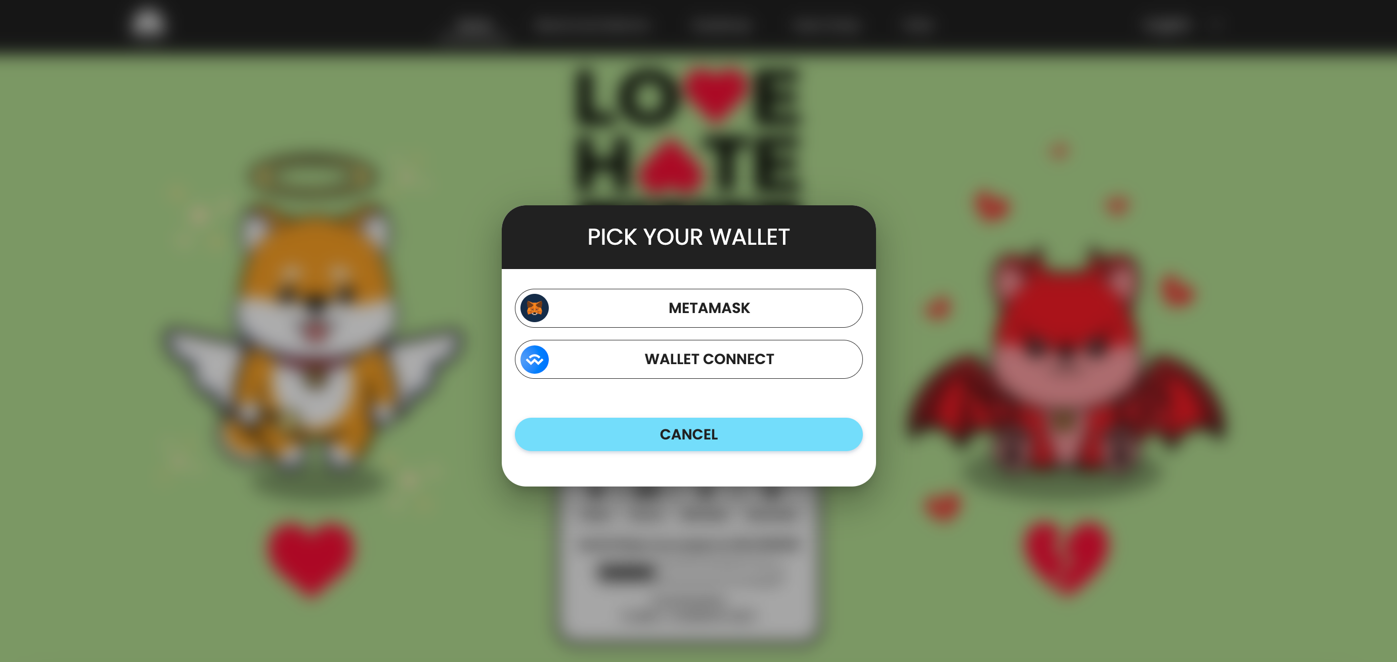 Love Hate Inu Select Wallet