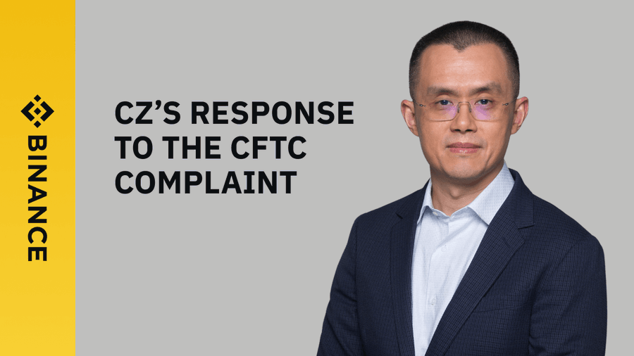 Binance Changpeng Zhao responds to the CFTC's complaint