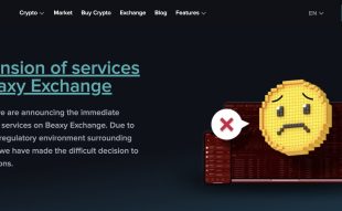 Crypto exchange Beaxy.com suspends services