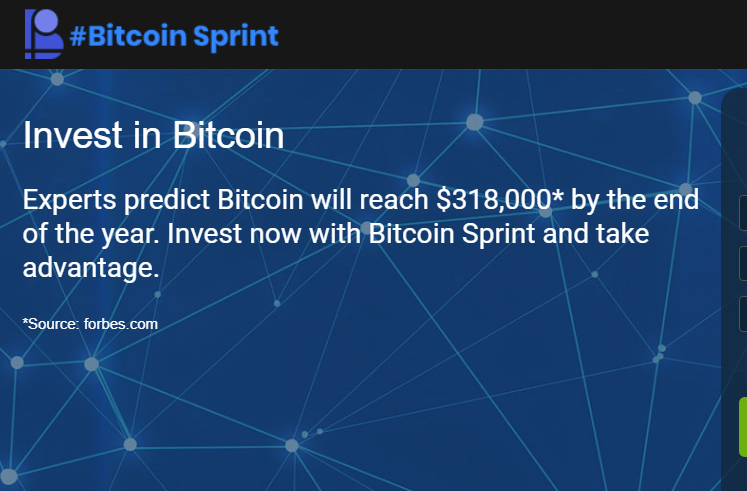 Bitcoin Sprint website
