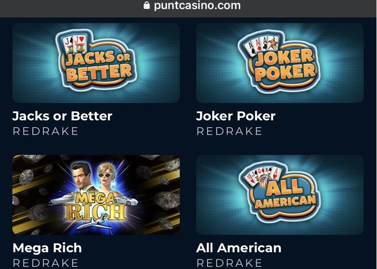 Punt Casino Video Poker Games