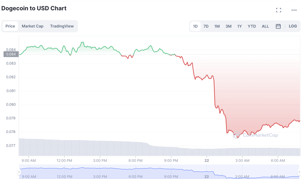 Dogecoin -6% After SpaceX Test Rocket