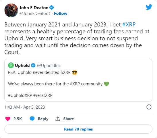 Attorney John E. Deaton on XRP and Uphold