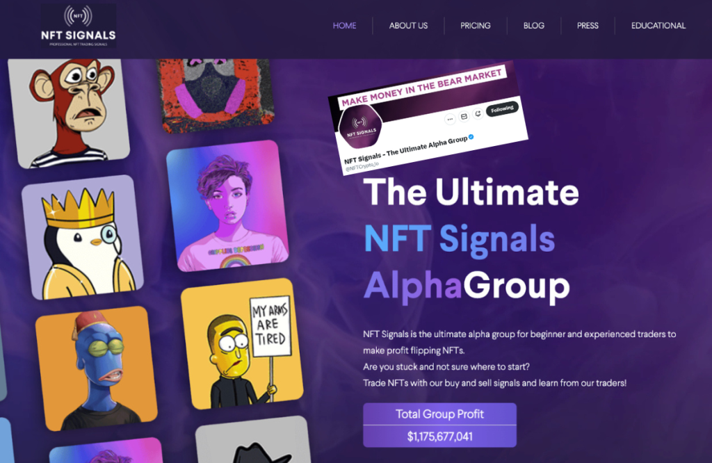 nft signals twitter verification