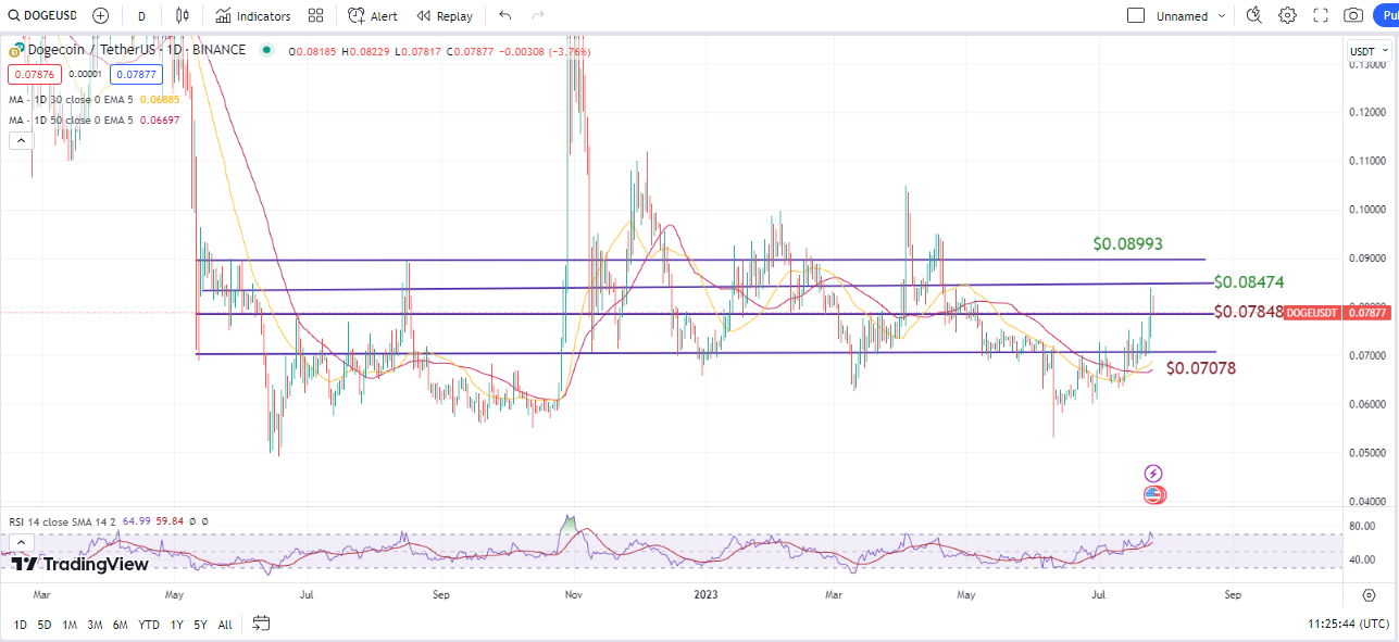 Dogecoin Price Prediction as DOGE Pumps Up 5% – Is Musk Buying?