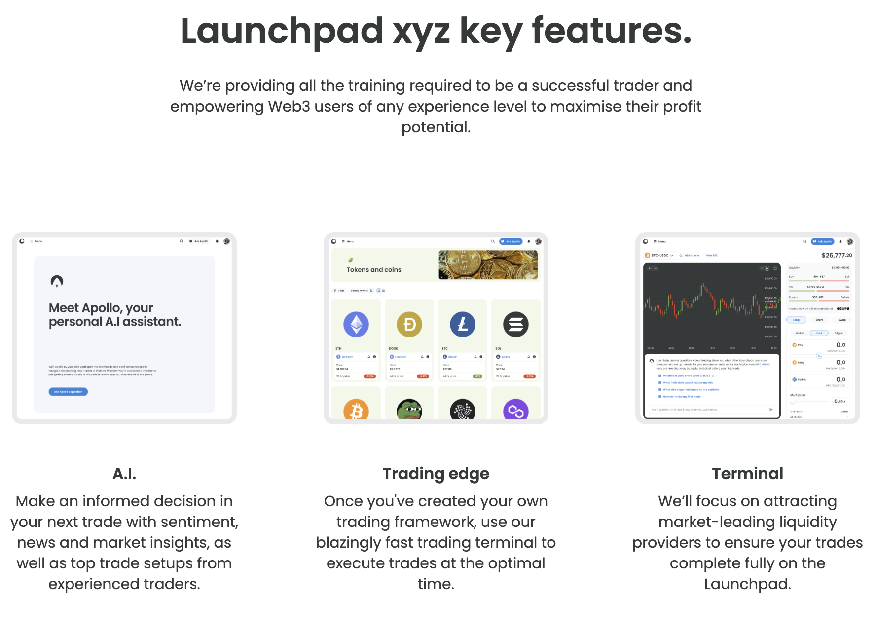 Launchpad XYZ features
