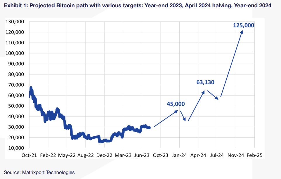 Matrixport Bitcoin Projections