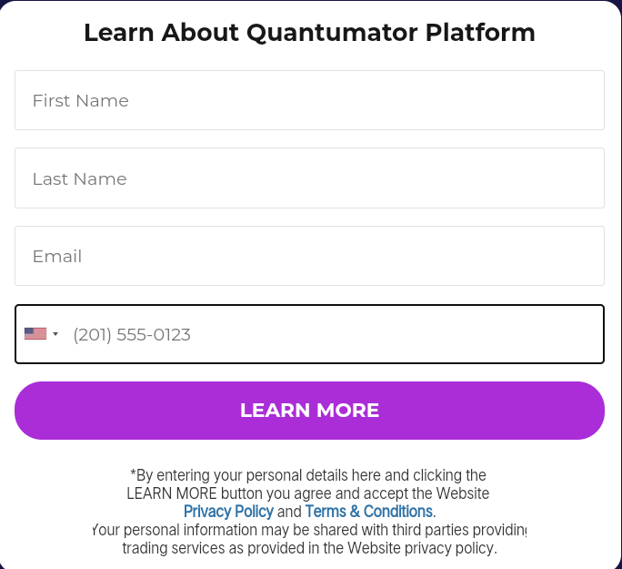 Quantumator Registration