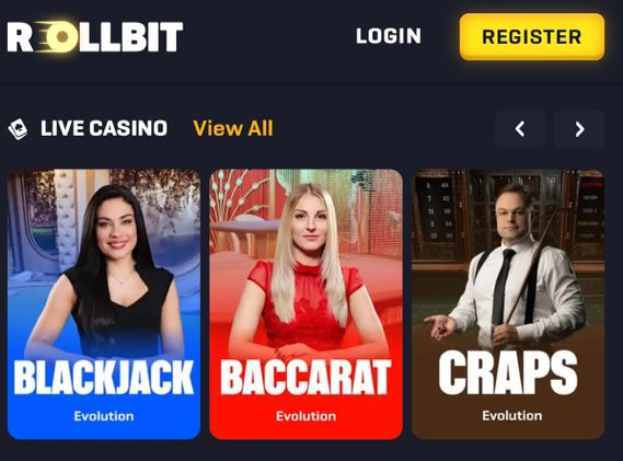 Live Casinos on Rollbit