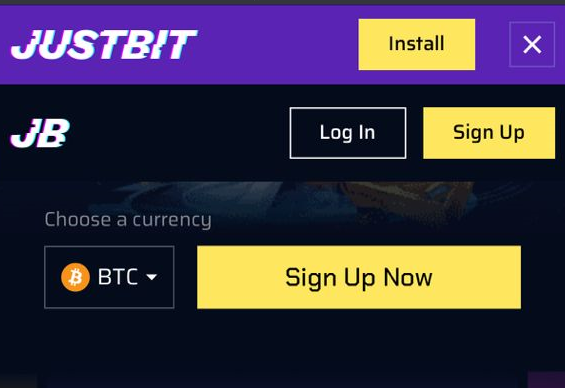 Registration on JustBit