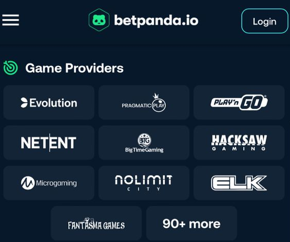 Betpanda Gaming Providers