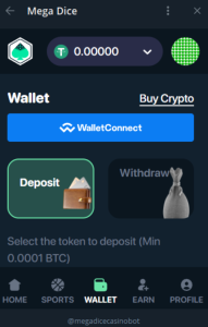mega dice deposit withdraw