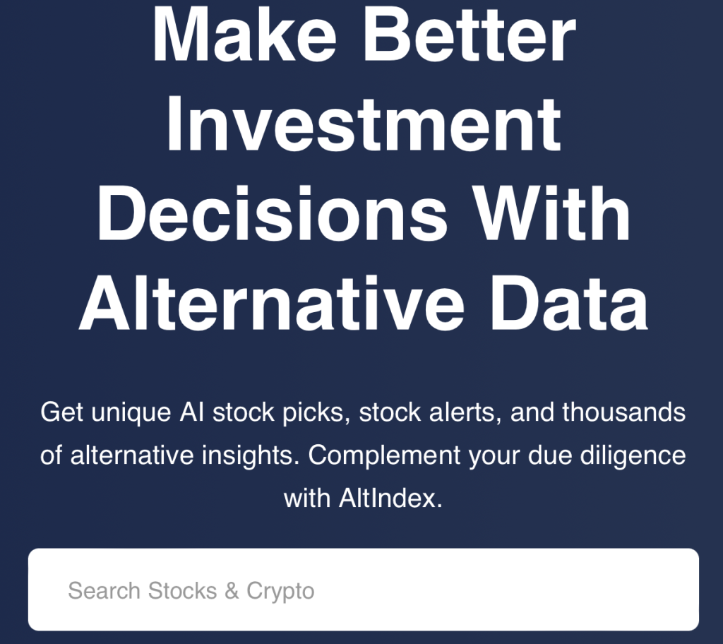 AltIndex Review - Make Better Investment Decisions With Alternative Data