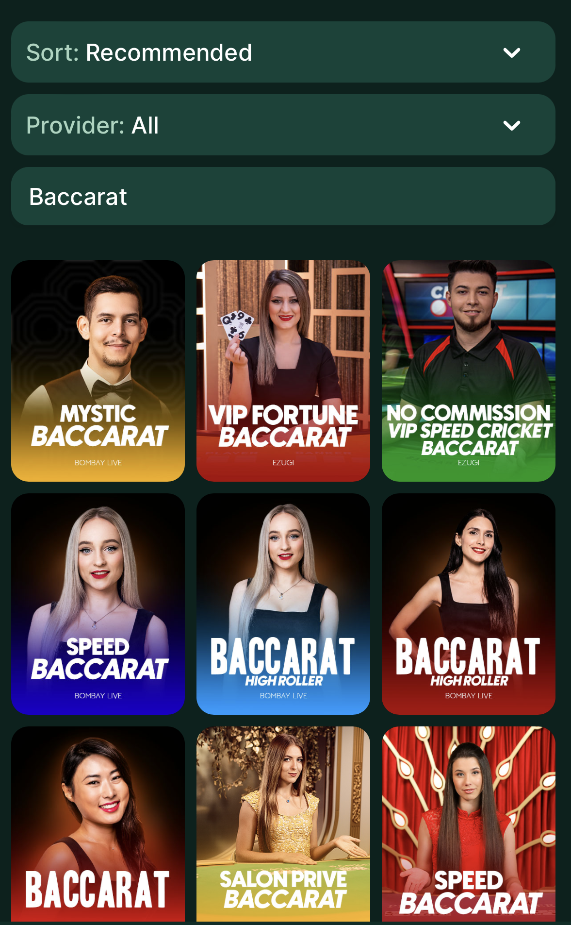 Baccarat on TG.Casino