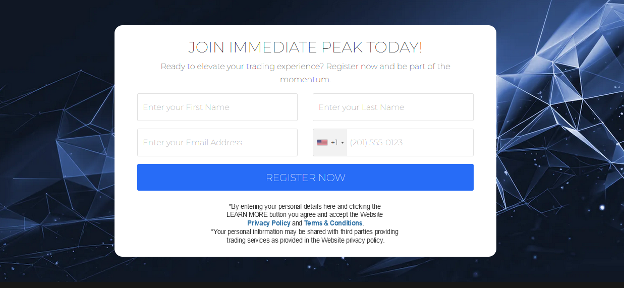 Immediate Peak registration 