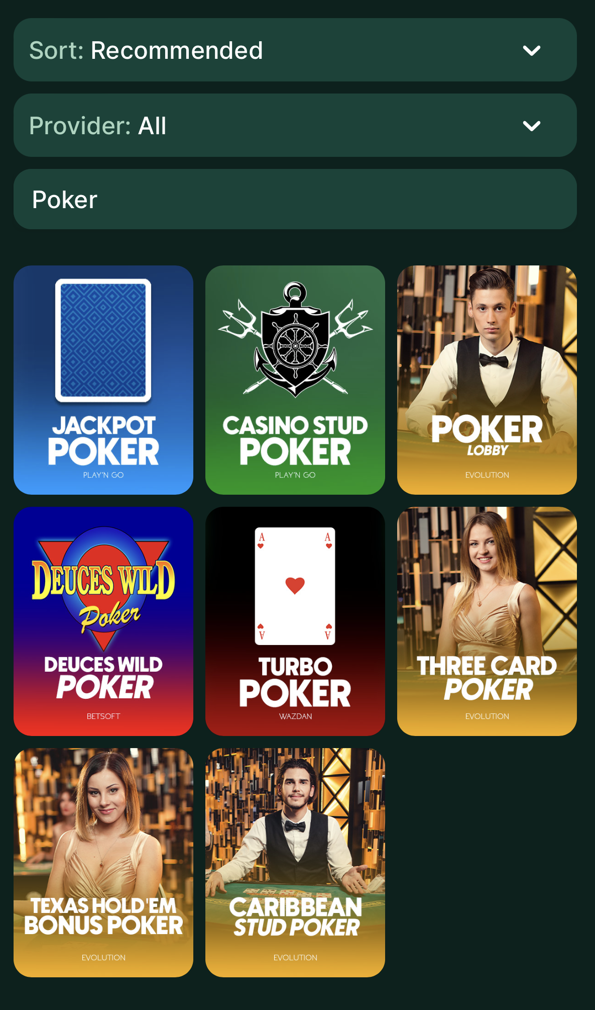 Poker On TG.Casino