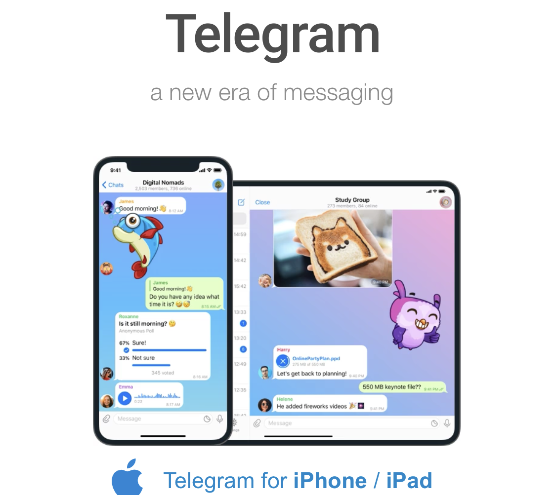 Telegram on iPhone and iPad
