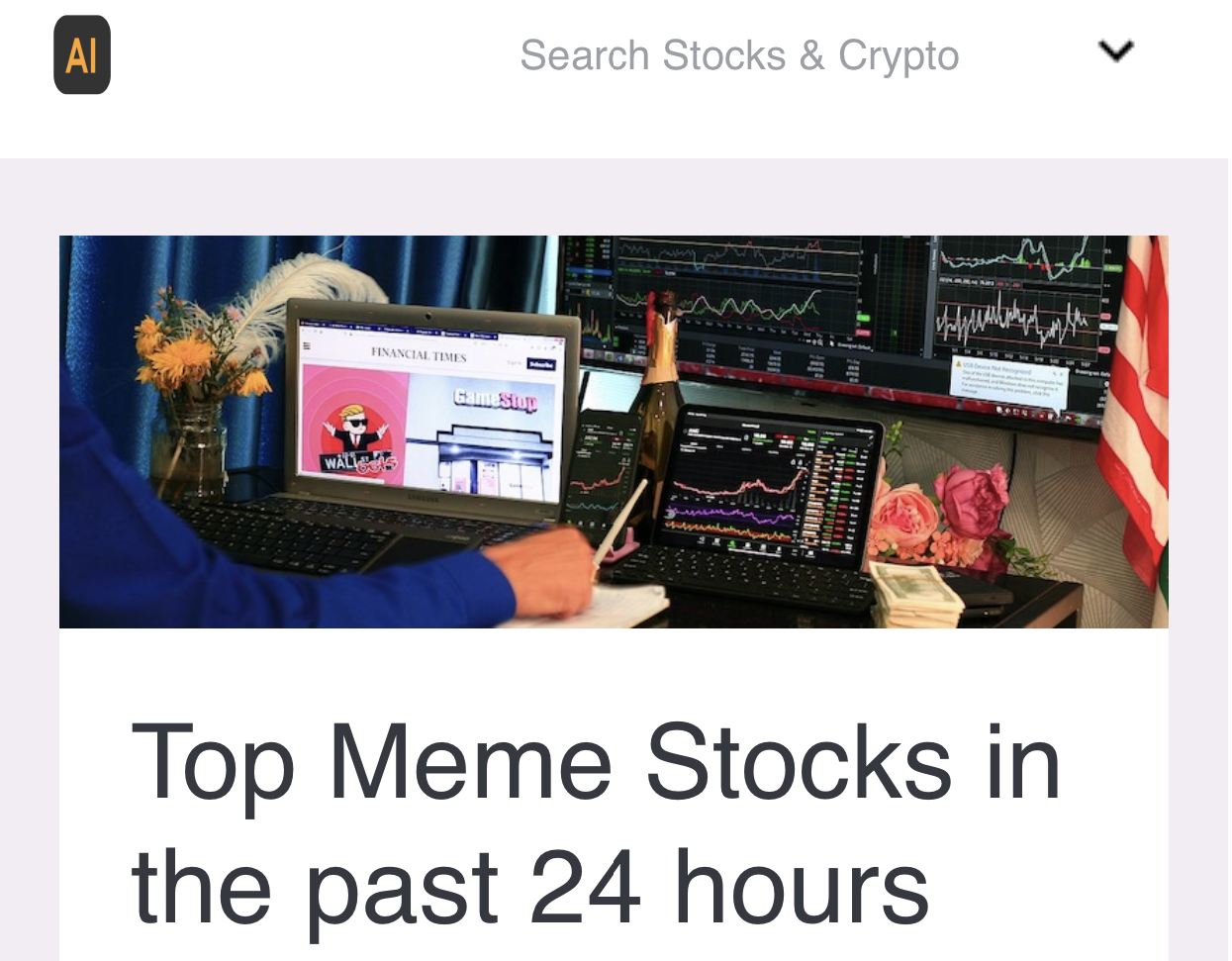 Top Meme Stocks on AltIndex
