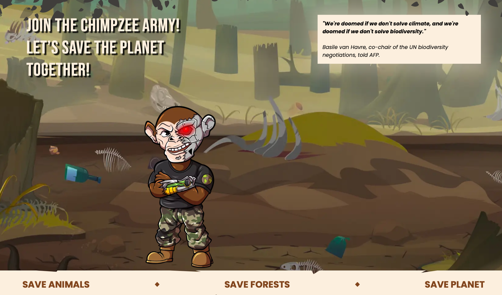 chimpzee join army