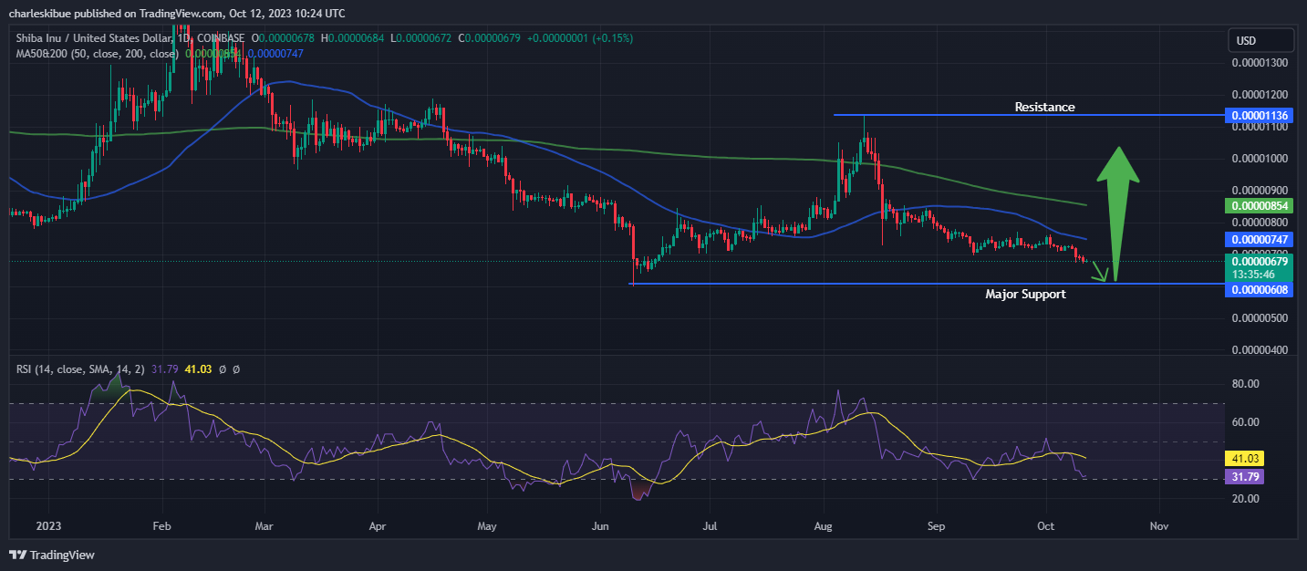 SHIBUSD Chart Analysis. Source: Tradingview.com