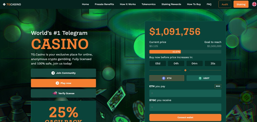 tgcasino homepage