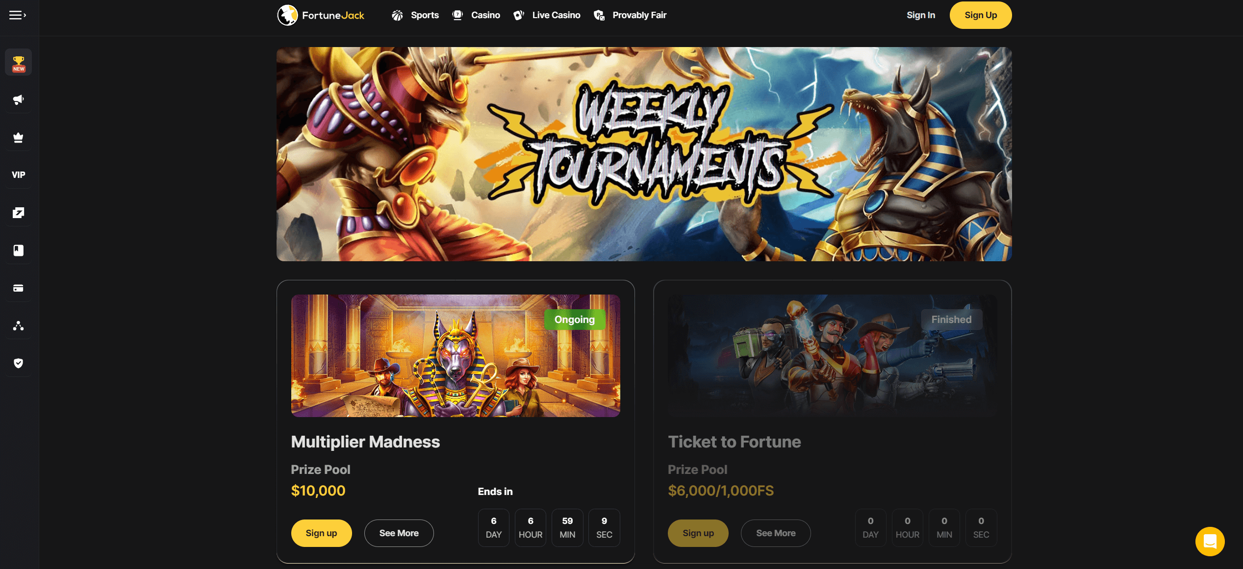 Fortunejack tournaments (1)