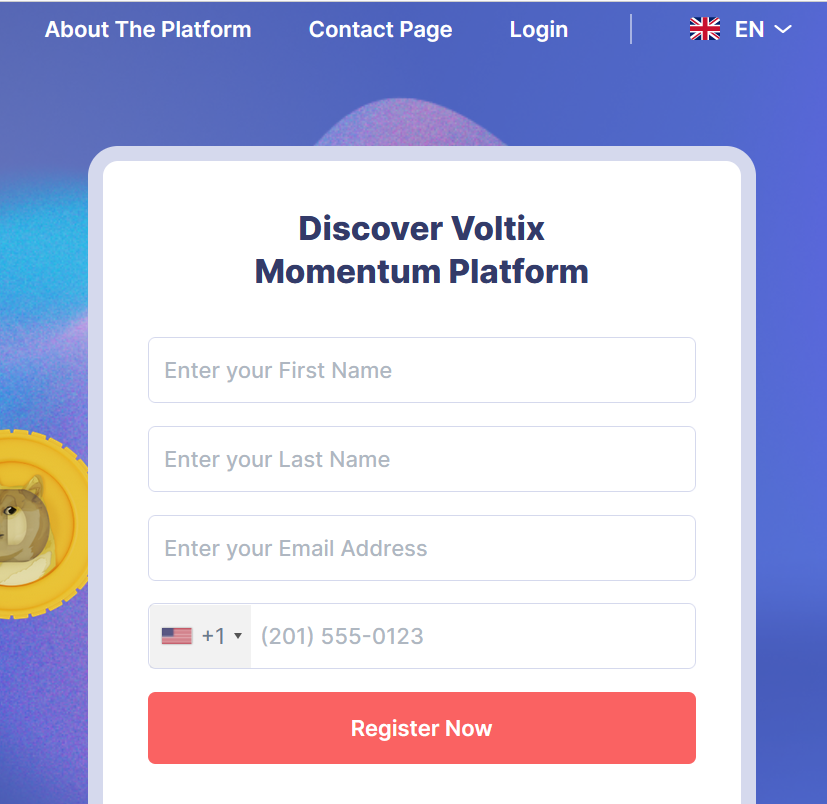 Voltix Momentum Registration 