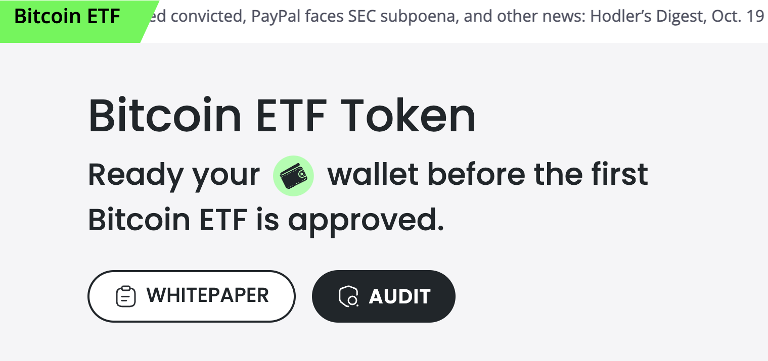 What is Bitcoin ETF Token