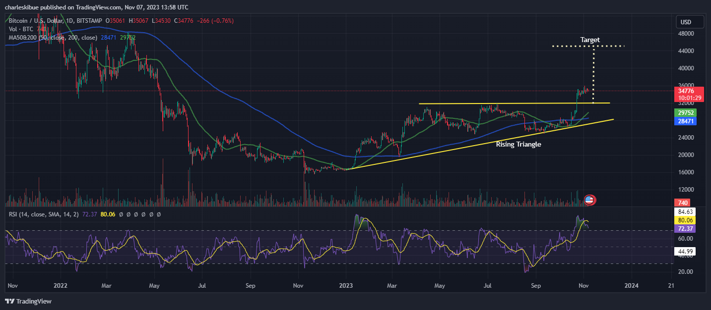 BITCOIN PRICE Chart Analysis. Source: Tradingview.com