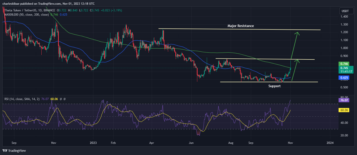 THETA NETWORK Chart Analysis. 